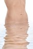 Flat womans stomach in the water
