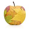 Isolated apple made of maple leaves