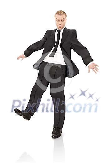 Man as flat as gone through mangel Man as flat as gone through mangel