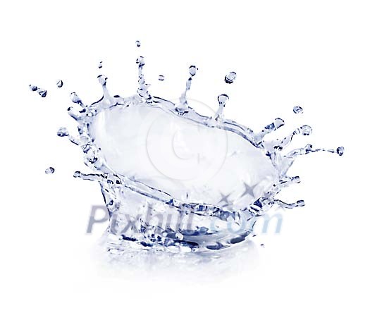 Blue water splash isolated on white Blue water splash isolated on white