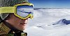 Strong winter reflection from ski goggles