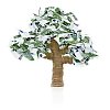 Money tree made from coins and Euro bills (clipping path included)