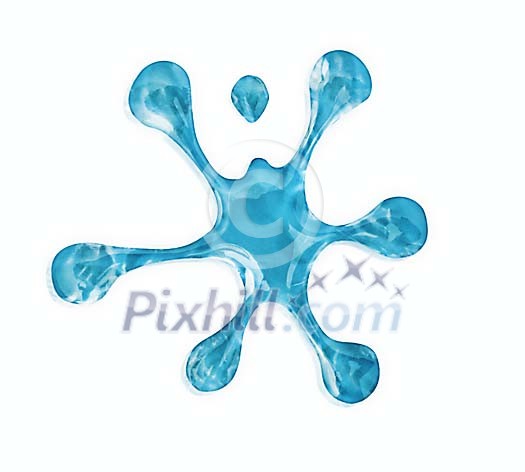 Artistic blue splash with clipping path