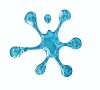 Artistic blue splash with clipping path