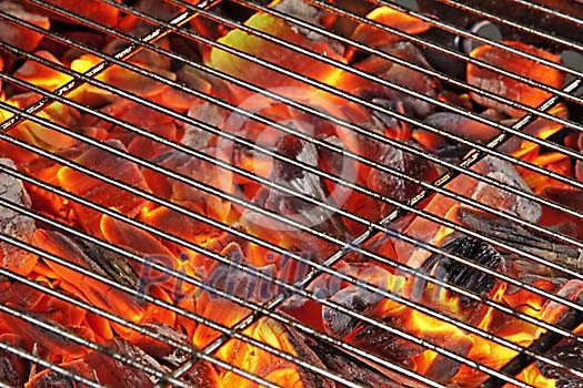 Hot bbq coals Hot bbq coals