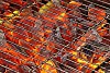 Hot bbq coals