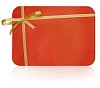 Red present with clipping path