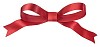 Red ribbon with clipping path
