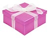 Pink gift with clipping path