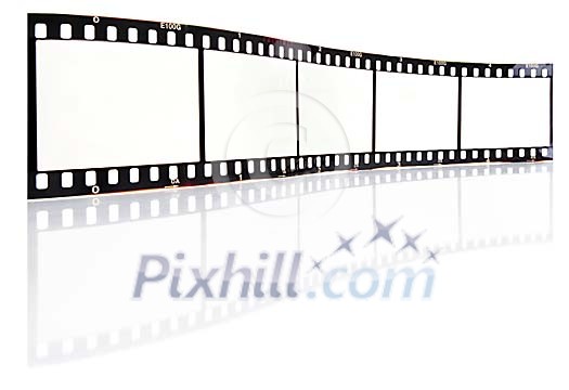 Empty film strip with clipping path