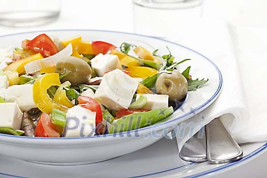 Colourful salad closeup