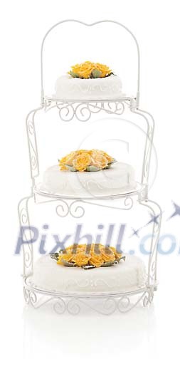 Three story wedding cake Three story wedding cake