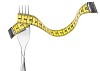Fork with measuring tape