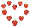 Heart shape made of strawberries