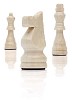 Clipped chess pieces