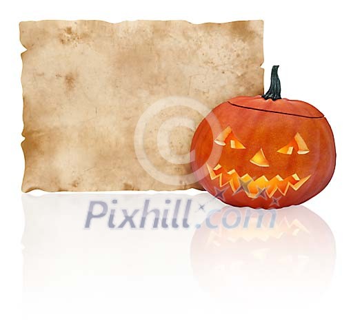 Clipped halloween greeting card