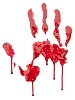 Bloody handprint on a white background