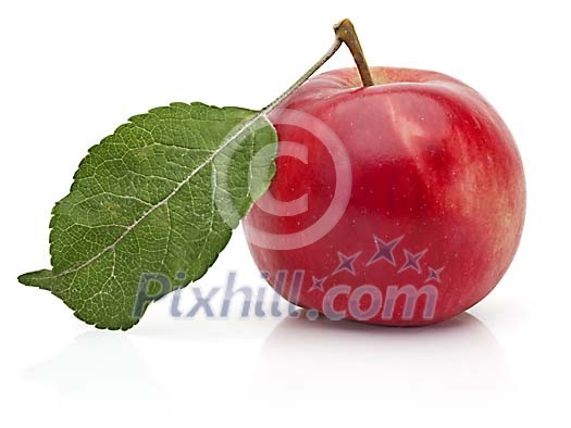 Clipped red apple