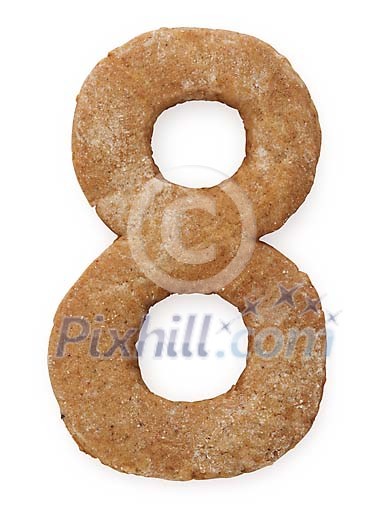 Clipped gingerbread eight