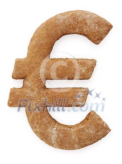 Clipped gingerbread euro sign Clipped gingerbread euro sign