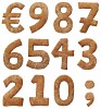 Clipped gingerbread numbers