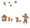 Clipped gingerbread family