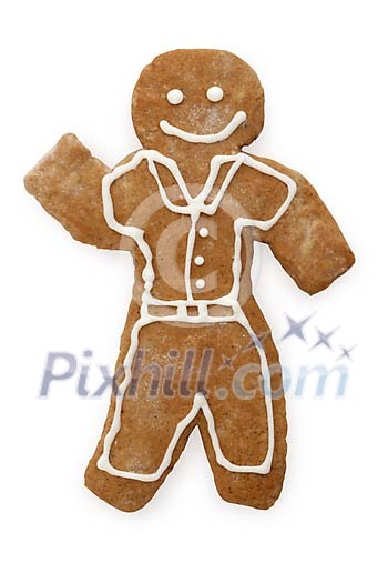 Clipped gingerbread man