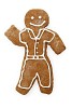 Clipped gingerbread man