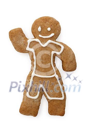 Clipped gingerbread boy