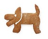 Clipped gingerbread dog