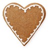 Clipped gingerbread heart with icing