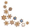 Clipped gingerbread stars frame