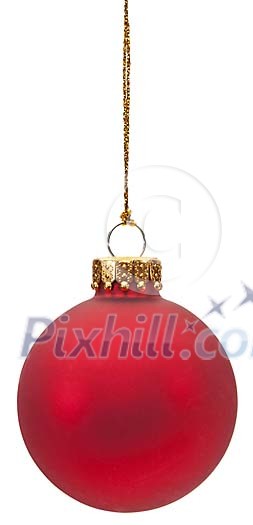 Clipped red christmas ball