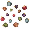 Clipped different coloured christmas balls