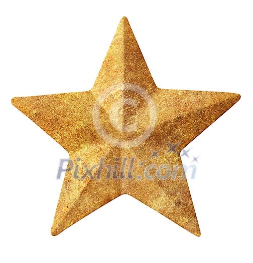 Clipped golden christmas star
