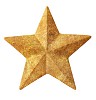 Clipped golden christmas star