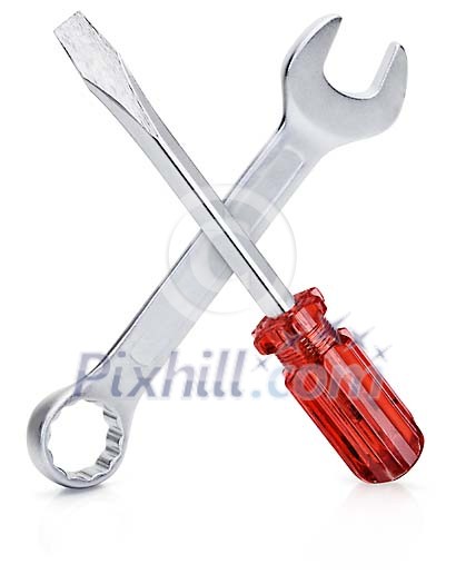 Clipped tools crossed Clipped tools crossed