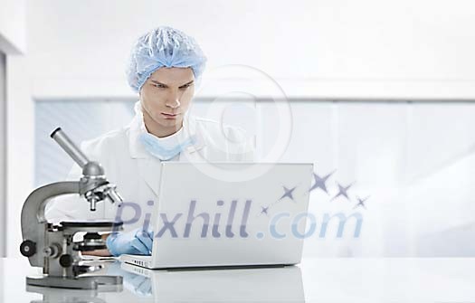 Man working in a laboratory Man working in a laboratory