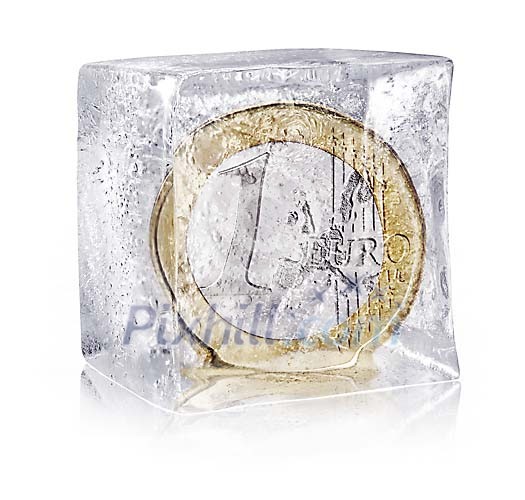 Clipped ice-cube on a white background Clipped ice-cube on a white background