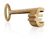 Clipped key with euro sign