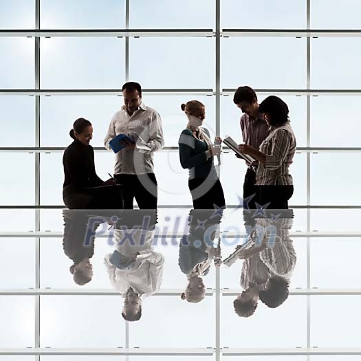 Group of people having a meeting