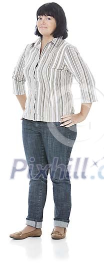 Clipped woman standing