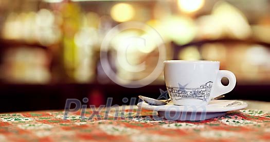 Cup of mocha on the table Cup of mocha on the table