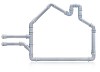 Clipped pipes shaped as a house