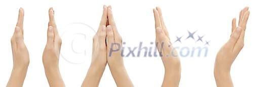 Clipped hands applauding Clipped hands applauding