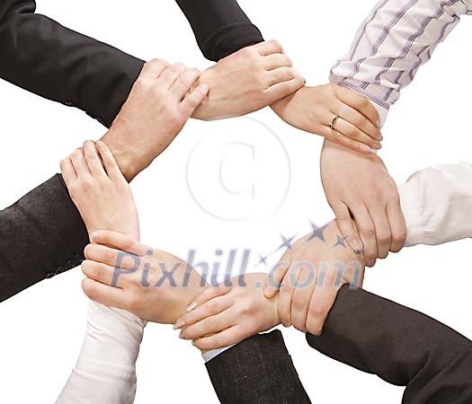 Clipped hands making a circle Clipped hands making a circle