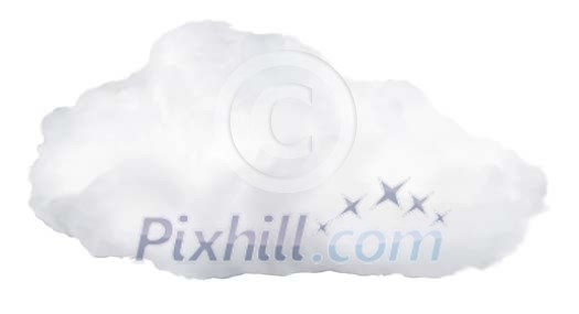 Clipped white cloud