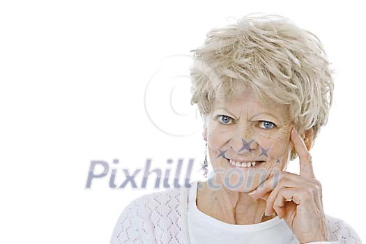 Senior lady smiling