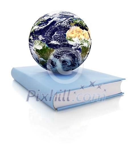 Globe on top of a book