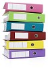 Pile of 6 colourful bookkeeping folders
